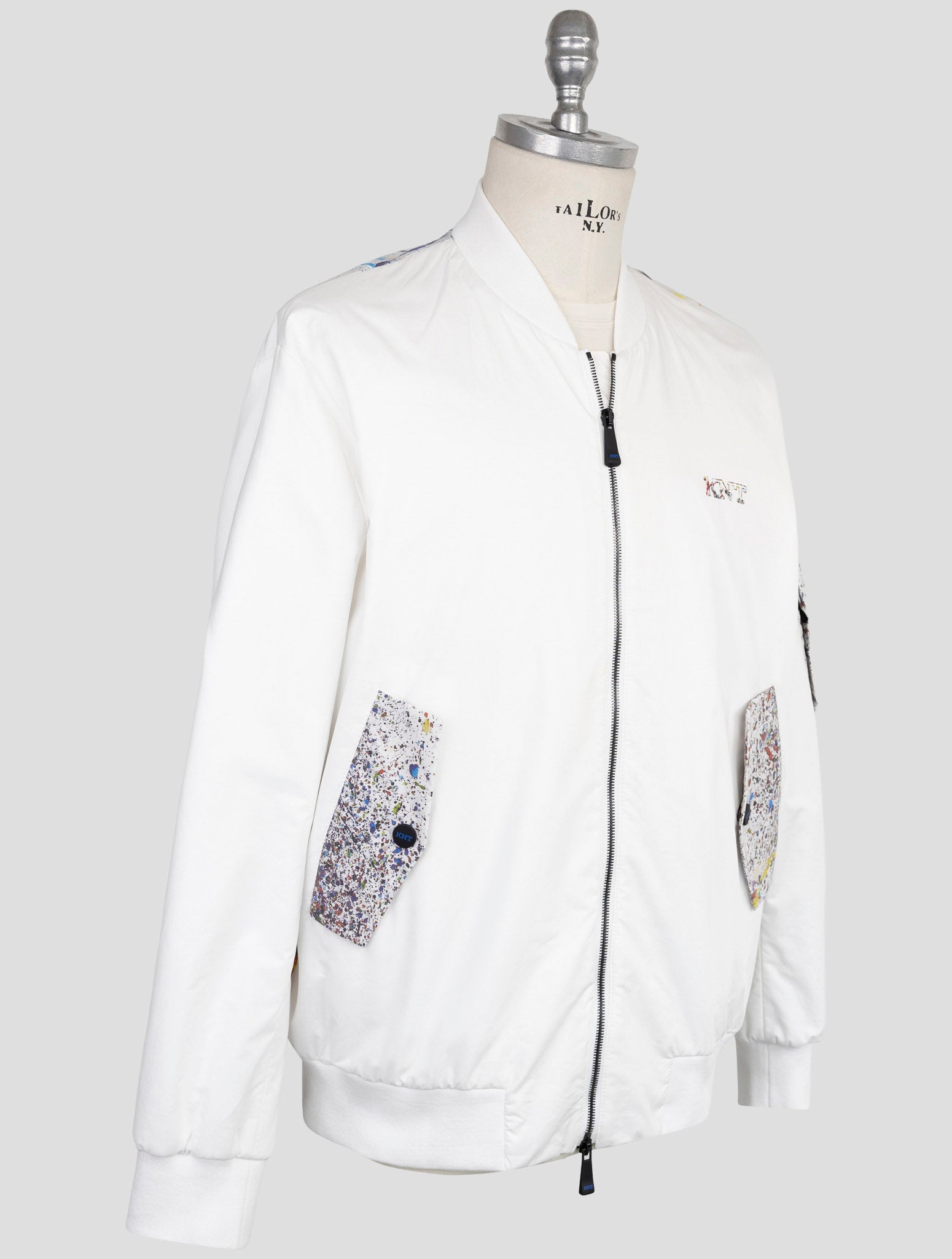 Kiton Knt White Cotton Coat