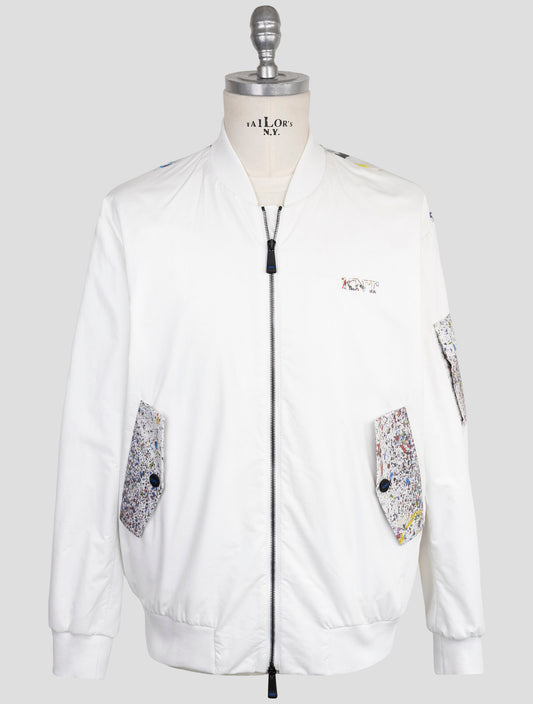 Kiton Knt White Viscose Pa Ea Coat