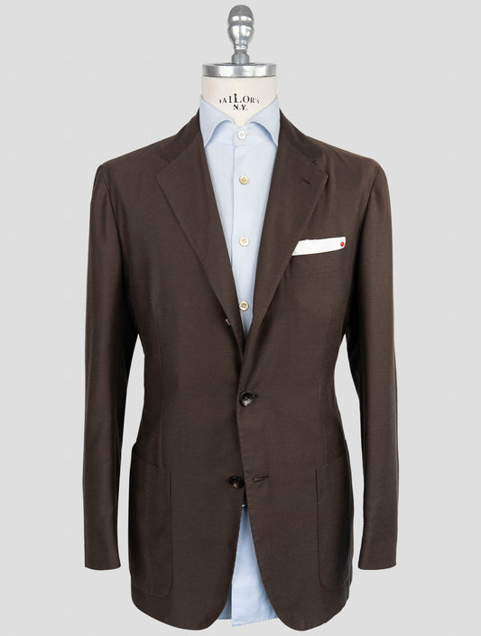 Kiton Brown Cotton Silk Cashmere Blazer