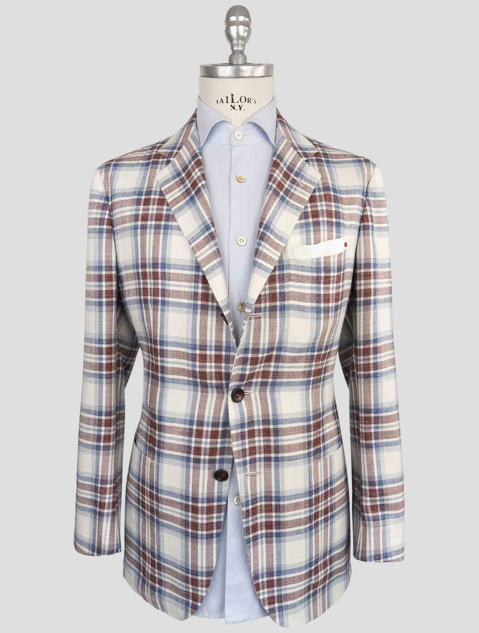 Kiton multicolor cashmere fleece wool silk linen blazer