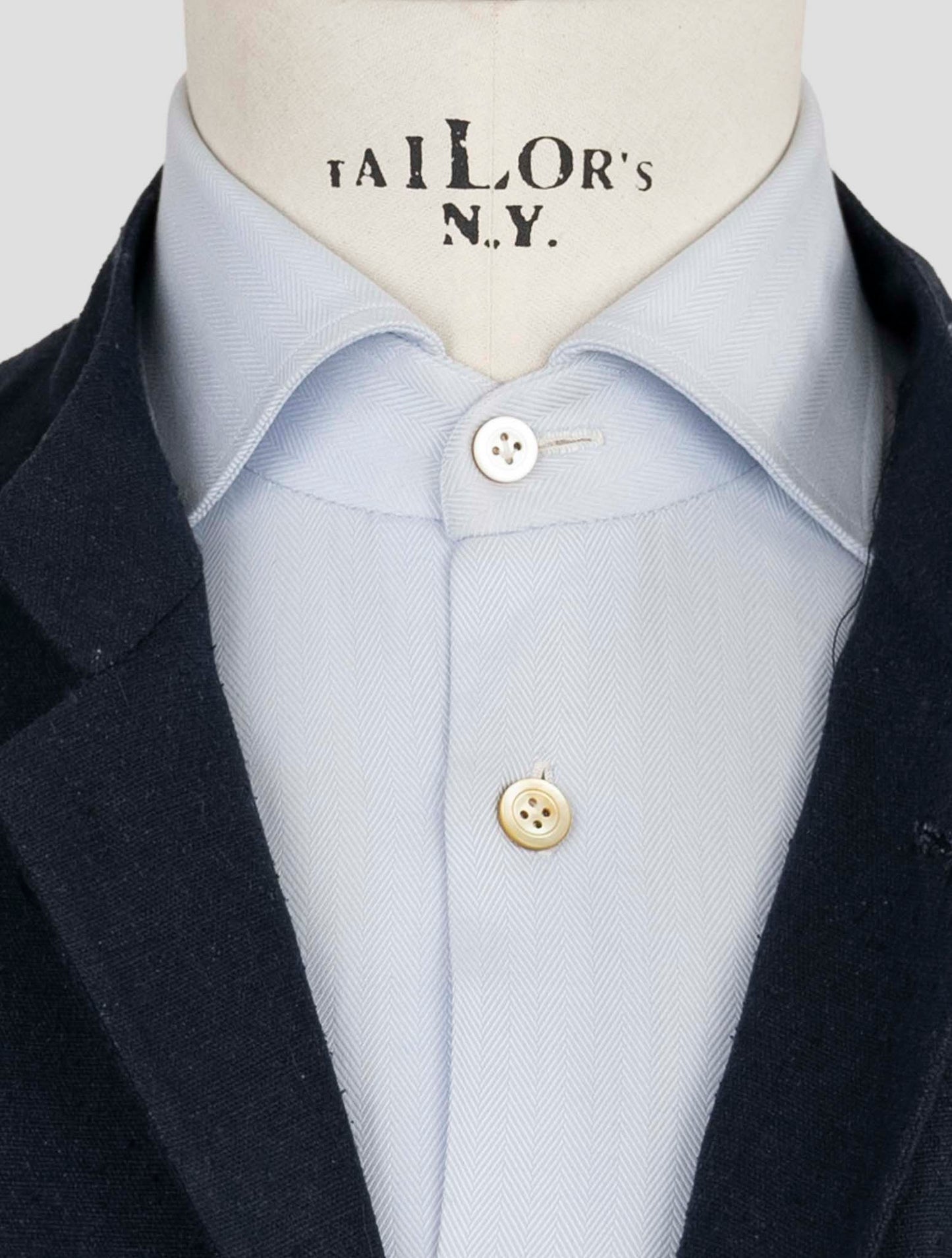 Kiton Blue Silk Blazer