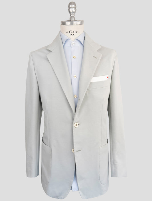 Kiton Light Gray Cotton Ea Blazer