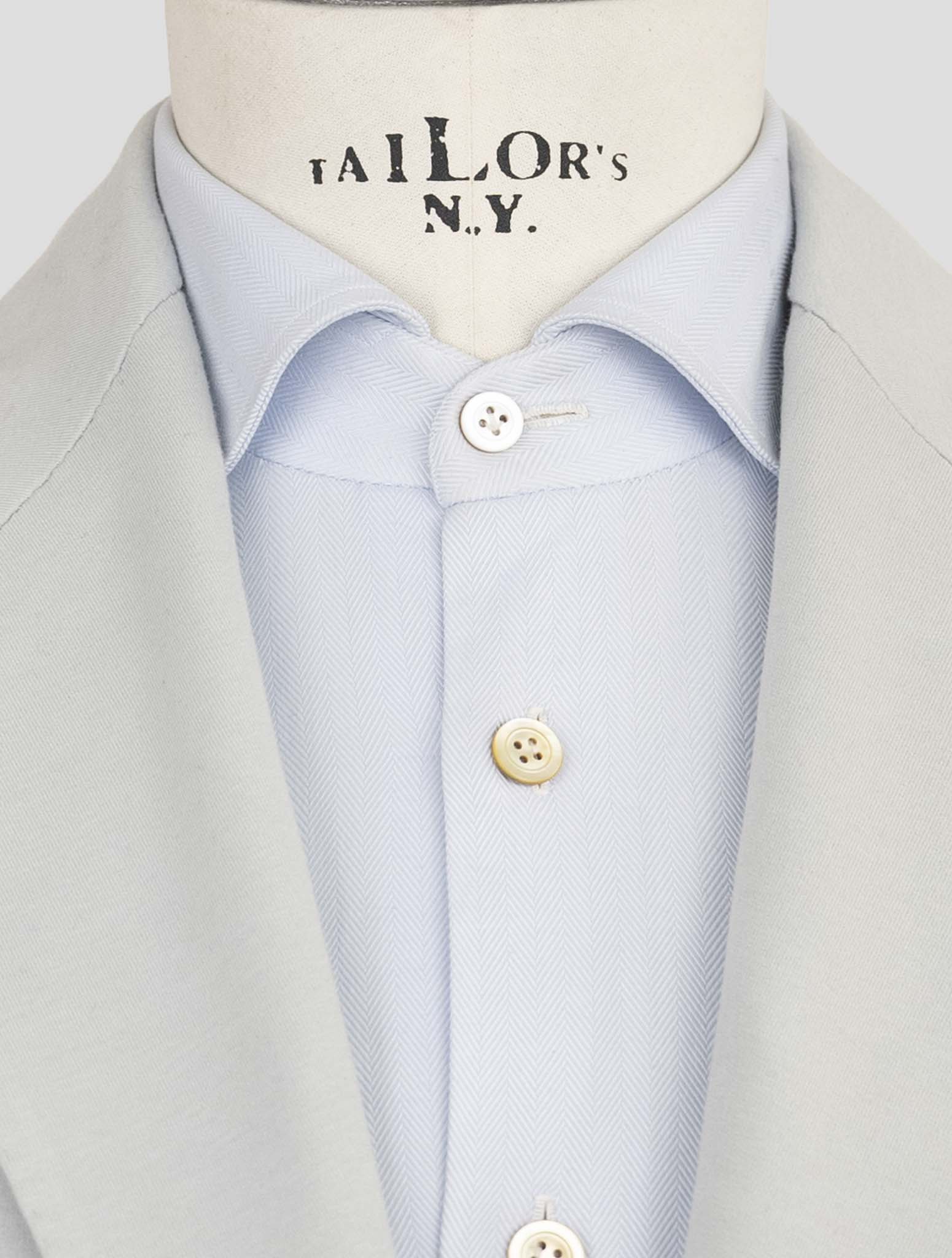 Kiton Light Gray Cotton Ea Blazer