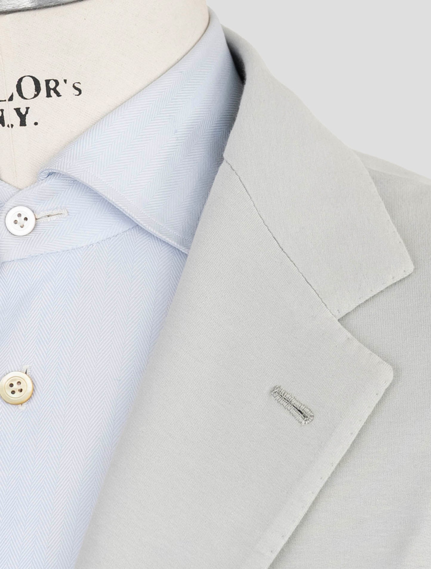 Kiton Light Gray Cotton Ea Blazer