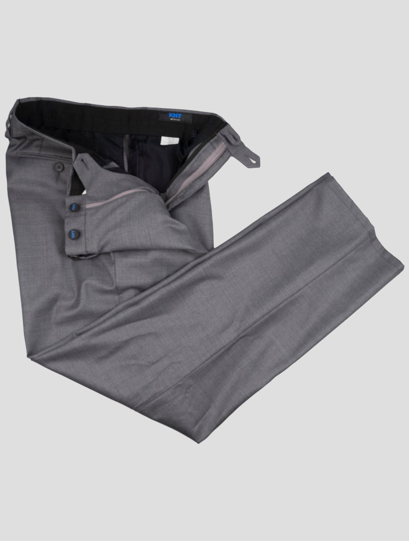 Kiton Knt Gray Virgin Wool Pants