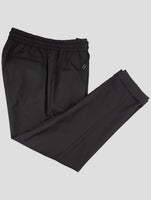 kiton Knt Black Virgin Wool Pant