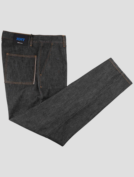 Kiton Knt Dark Gray Cotton Pe Pants