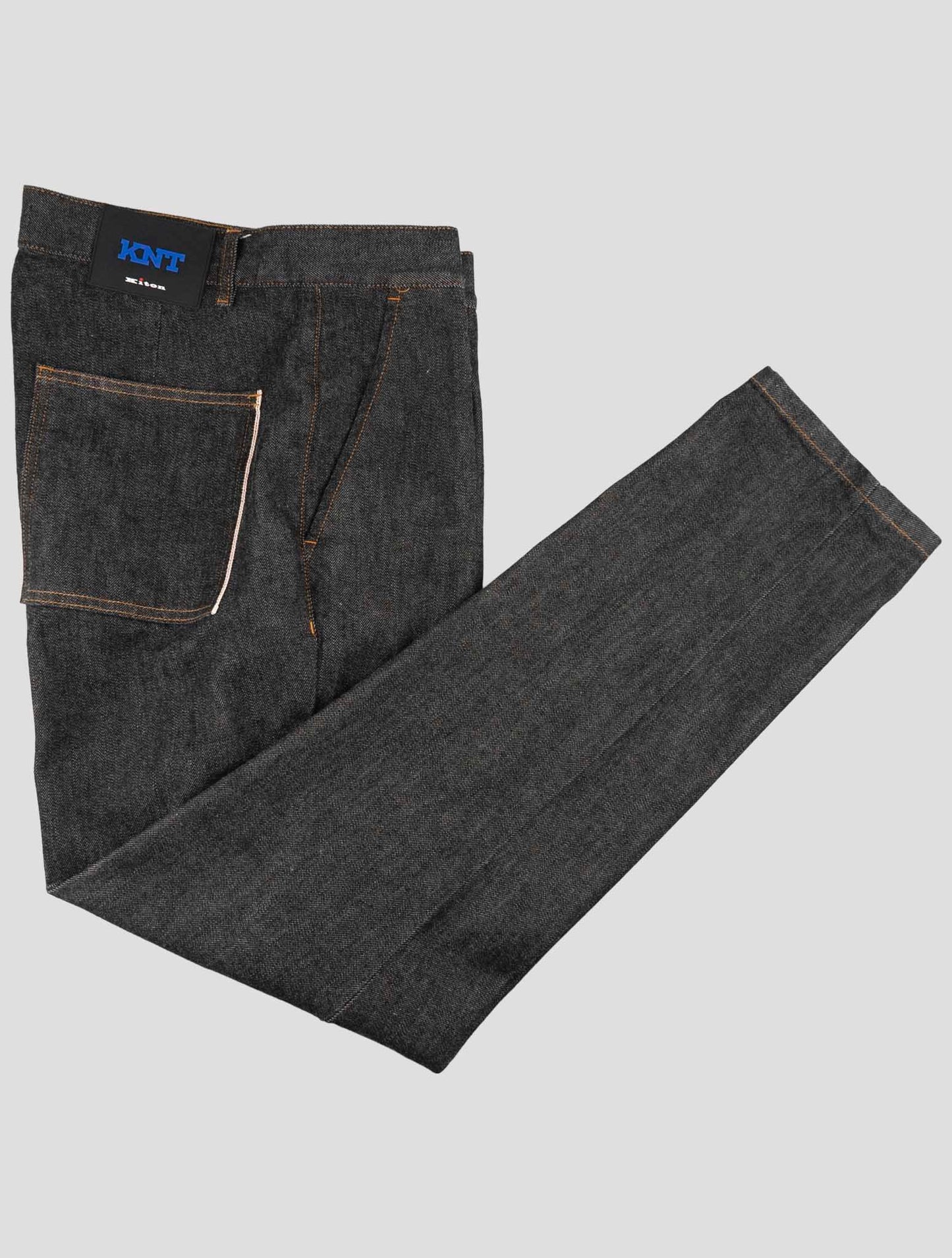 Kiton Knt Dark Gray Cotton Pe Jeans