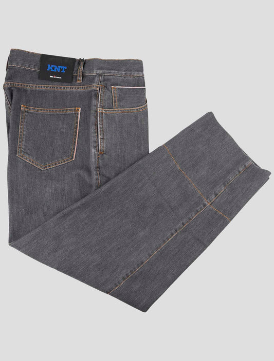 Kiton Knt Dark Gray Cotton Pe Jeans