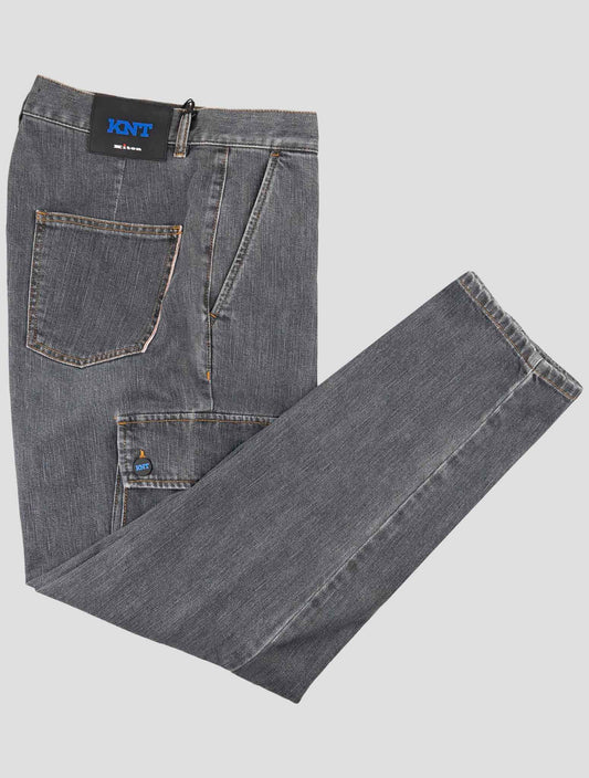 Kiton Knt Dark Gray Cotton Pe Cargo Jeans