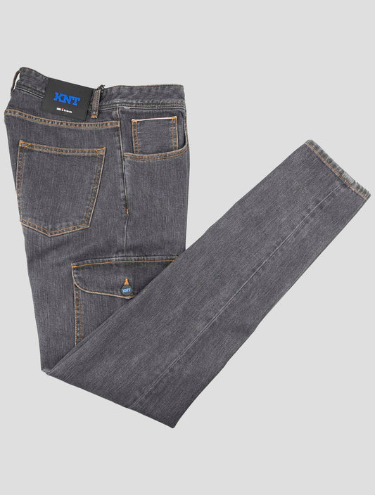Kiton Knt Dark Gray Cotton Pe Cargo Jeans
