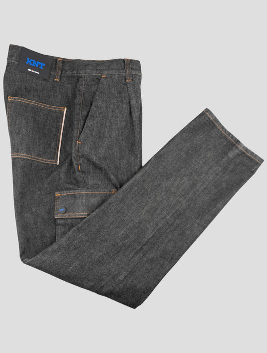 Kiton Knt Dark Gray Cotton Pe Cargo Jeans