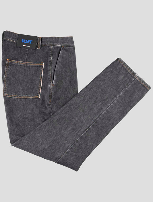 Kiton Knt Dark Gray Cotton Jeans