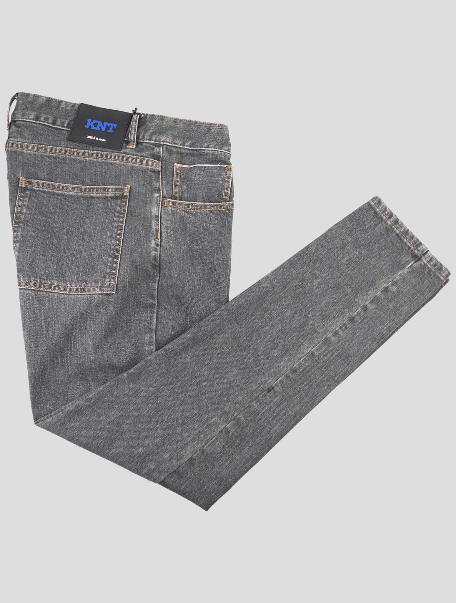 Kiton Knt Dark Gray Cotton Pe Jeans