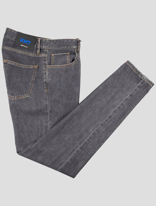 Kiton Knt Dark Gray Cotton Pe Jeans