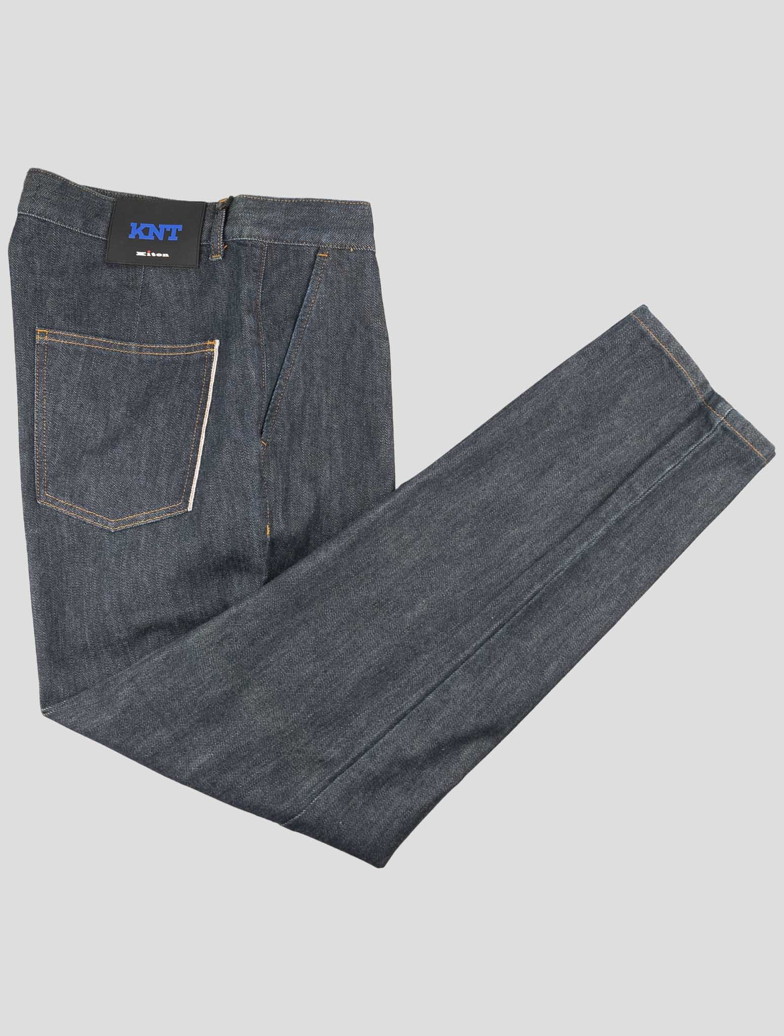 Kiton Knt Blue Cotton Pe Jeans