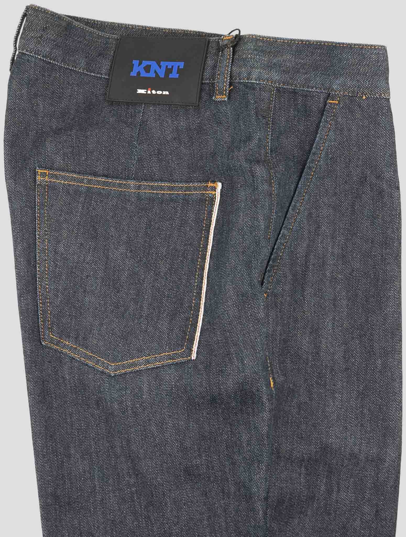 Kiton Knt Blue Cotton Pe Jeans