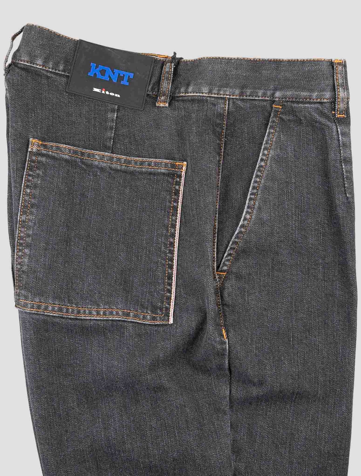 Kiton Knt Gray Cotton Pe Jeans