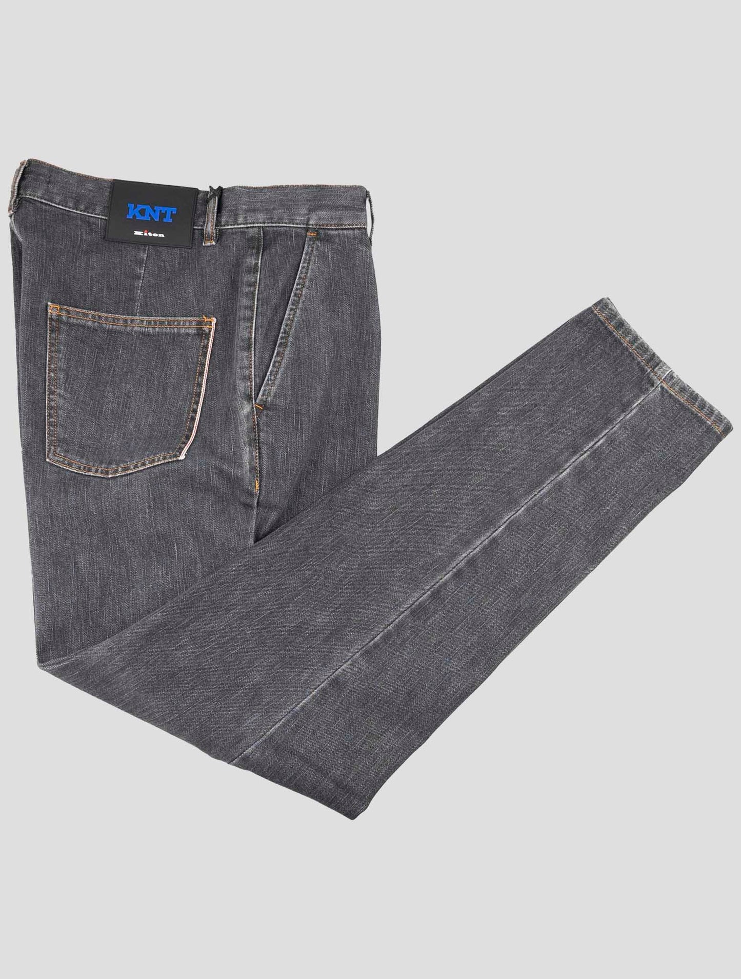 Kiton Knt Gray Cotton Pe Jeans