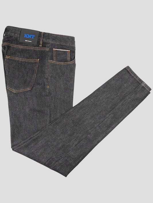 Kiton Knt Dark Gray Cotton Pe Jeans