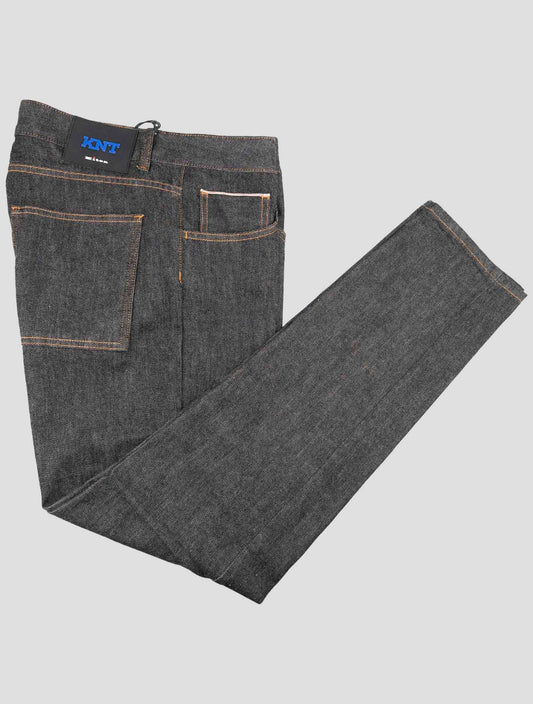 Kiton Knt Dark Gray Cotton Pe Jeans