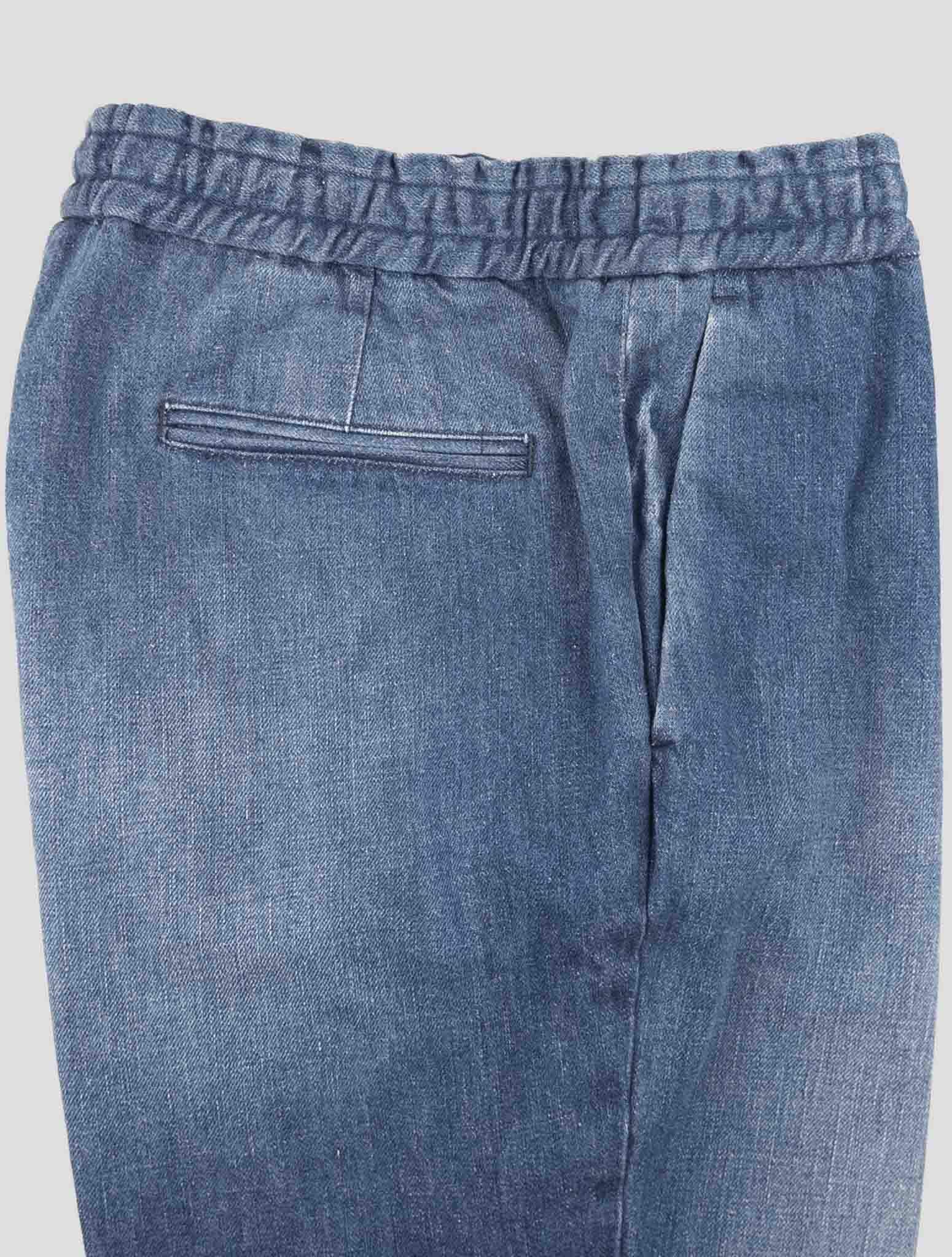 Kiton Knt Blue Cotton Ea Pants