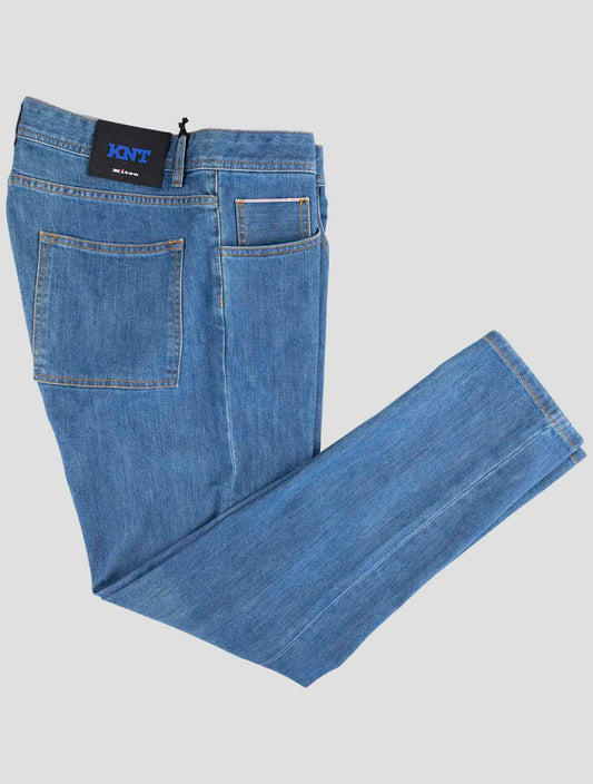 Kiton Knt Blue Cotton Pe Jeans
