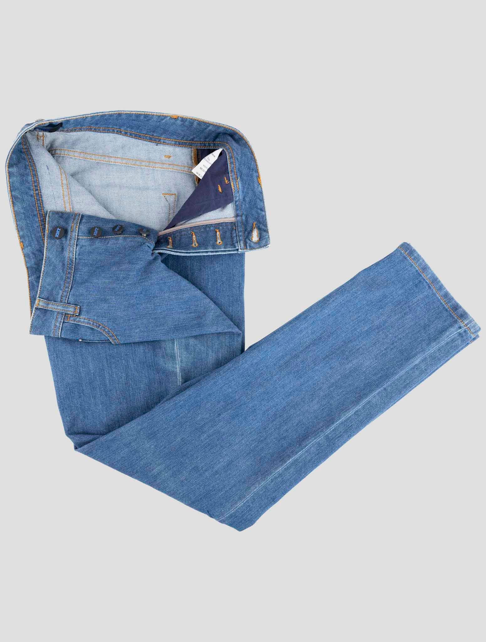 Kiton Knt Blue Cotton Pe Jeans