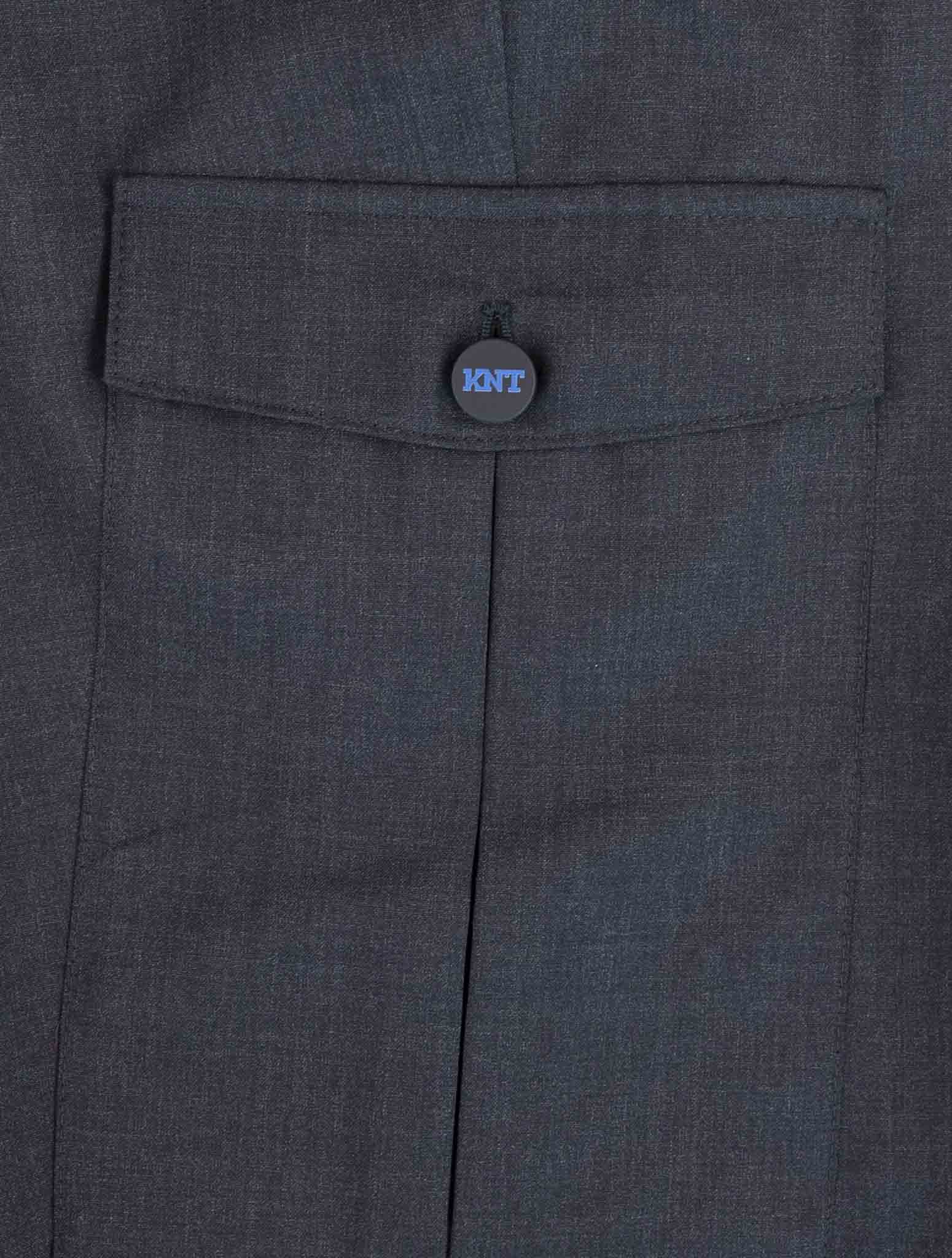 Kiton Knt Dark Gray Wool Cargo Pants