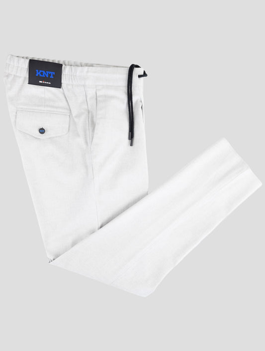 Kiton Knt Light Gray Cotton Cashmere Ea Pants