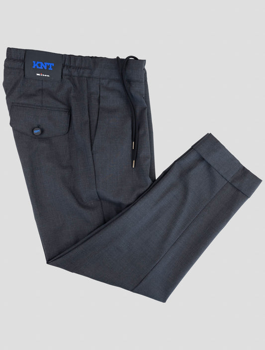 Kiton Knt Dark Gray Wool Pants