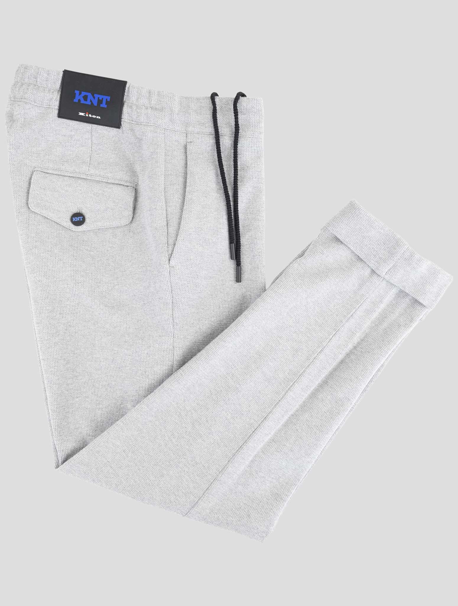 Kiton Knt Gray Cotton Pants