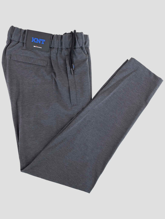 Kiton Knt Gray Cotton Pl Ea Pants