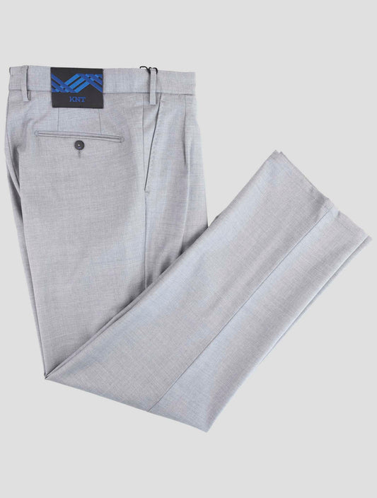 Kiton Knt Gray Virgin Wool Pants