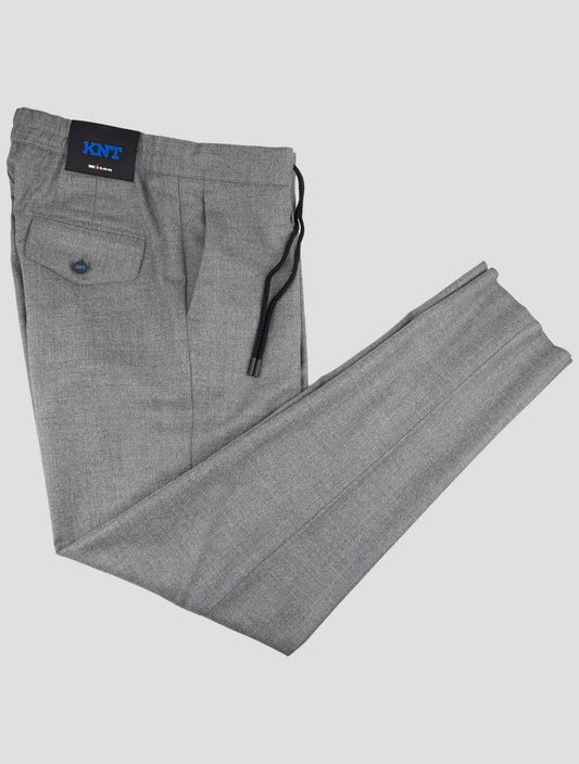 Kiton Knt Light Gray Virgin Wool Ea Pants