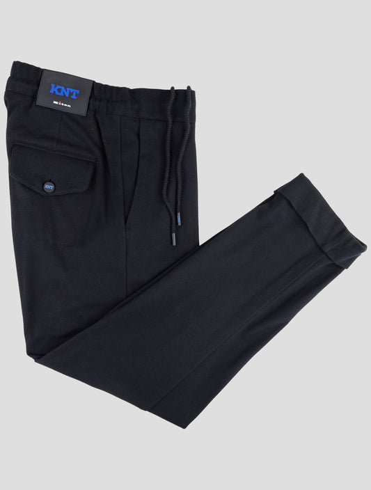 Kiton Knt Black Wool Pants