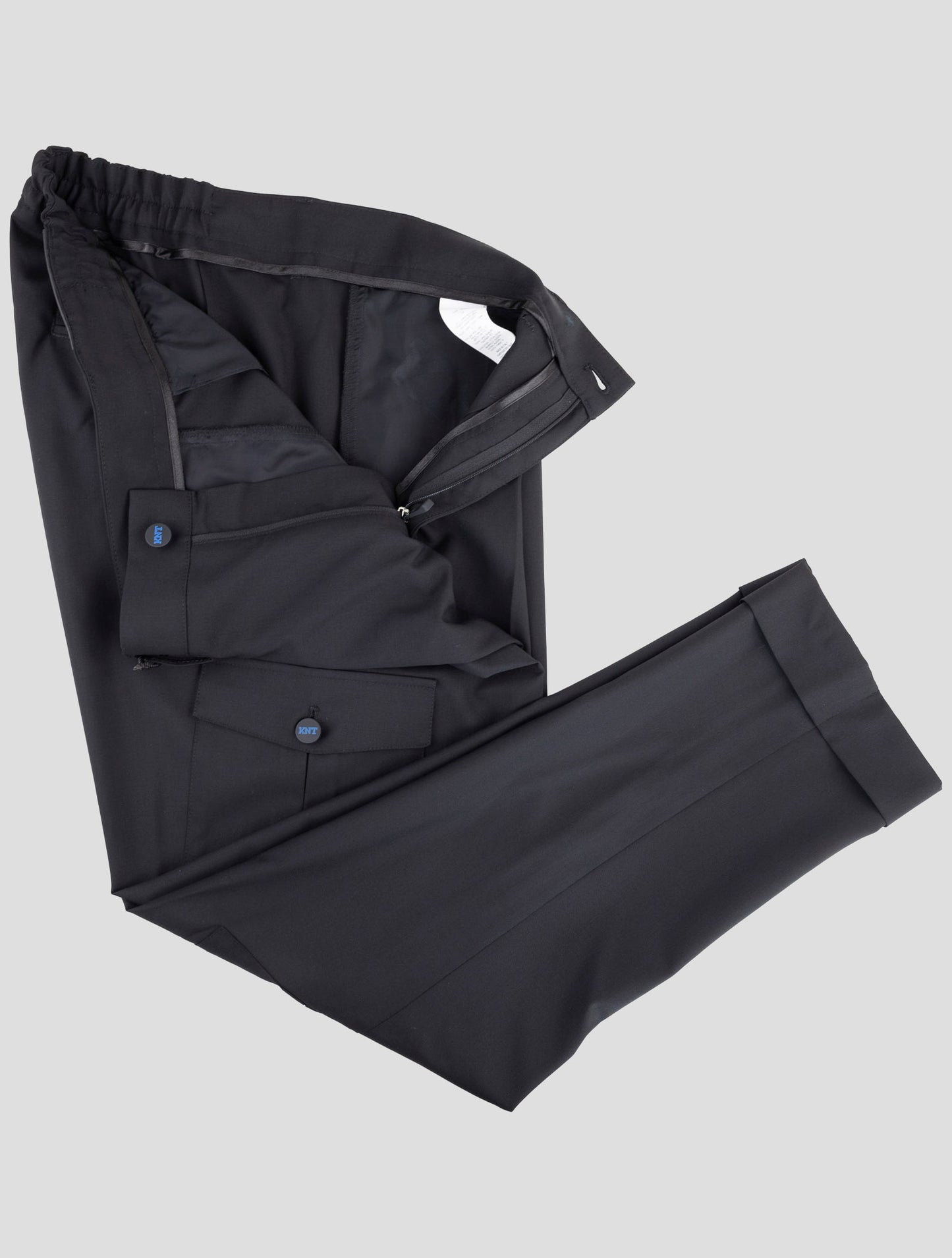 Kiton Knt Black Wool Pants