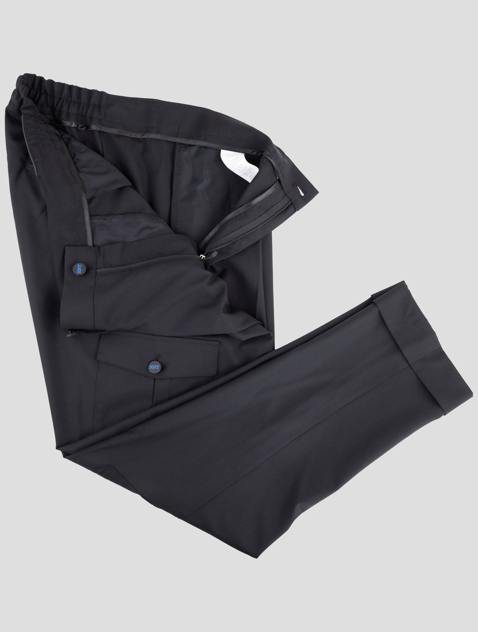 Kiton Knt Black Wool Pants
