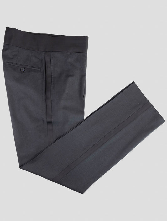 Kiton Knt Gray Wool Dress Pants