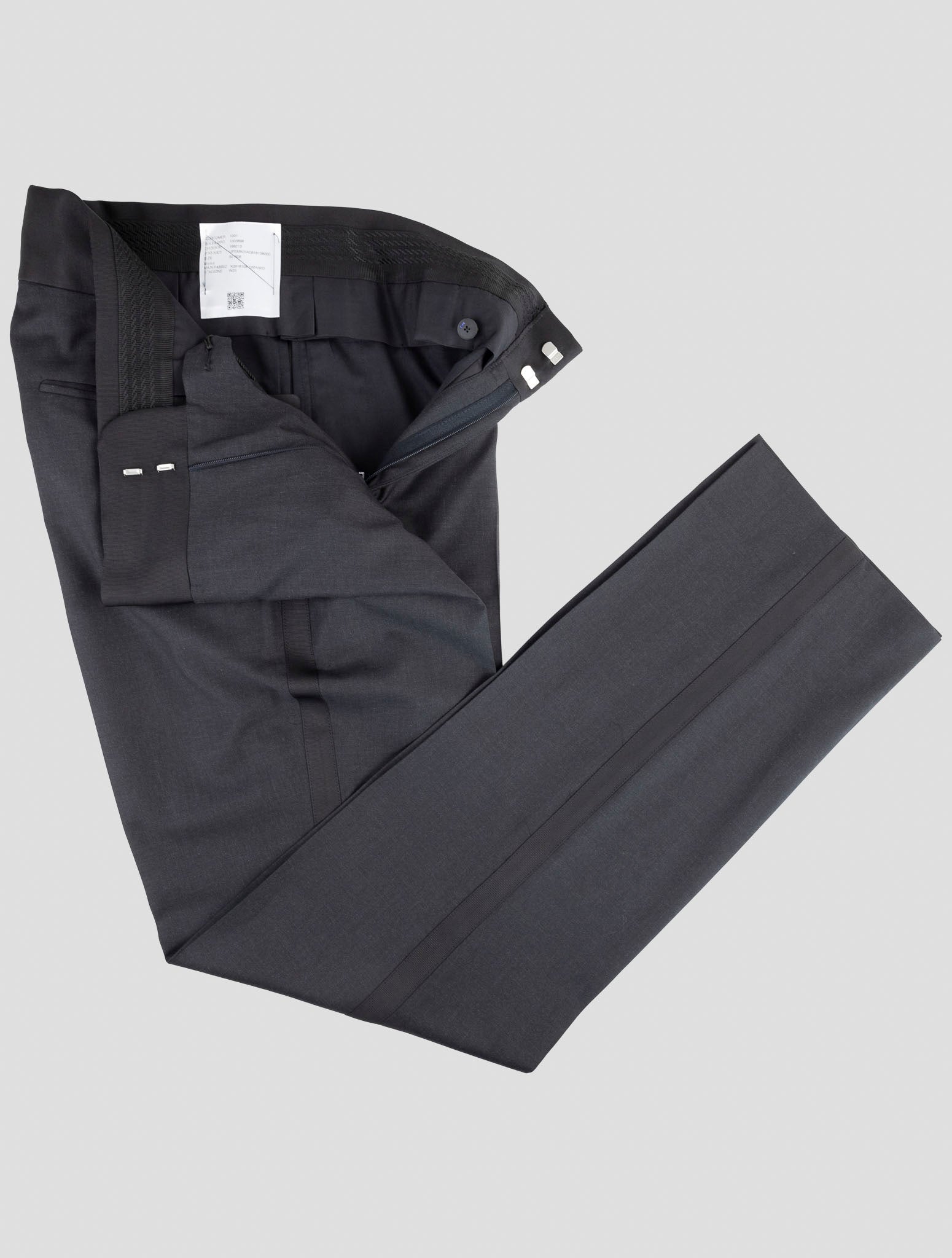 Kiton Knt Gray Wool Dress Pants