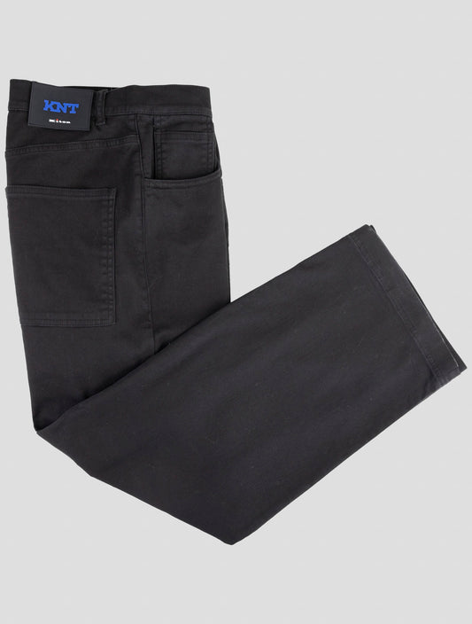Kiton Knt Black Cotton Ea Jeans