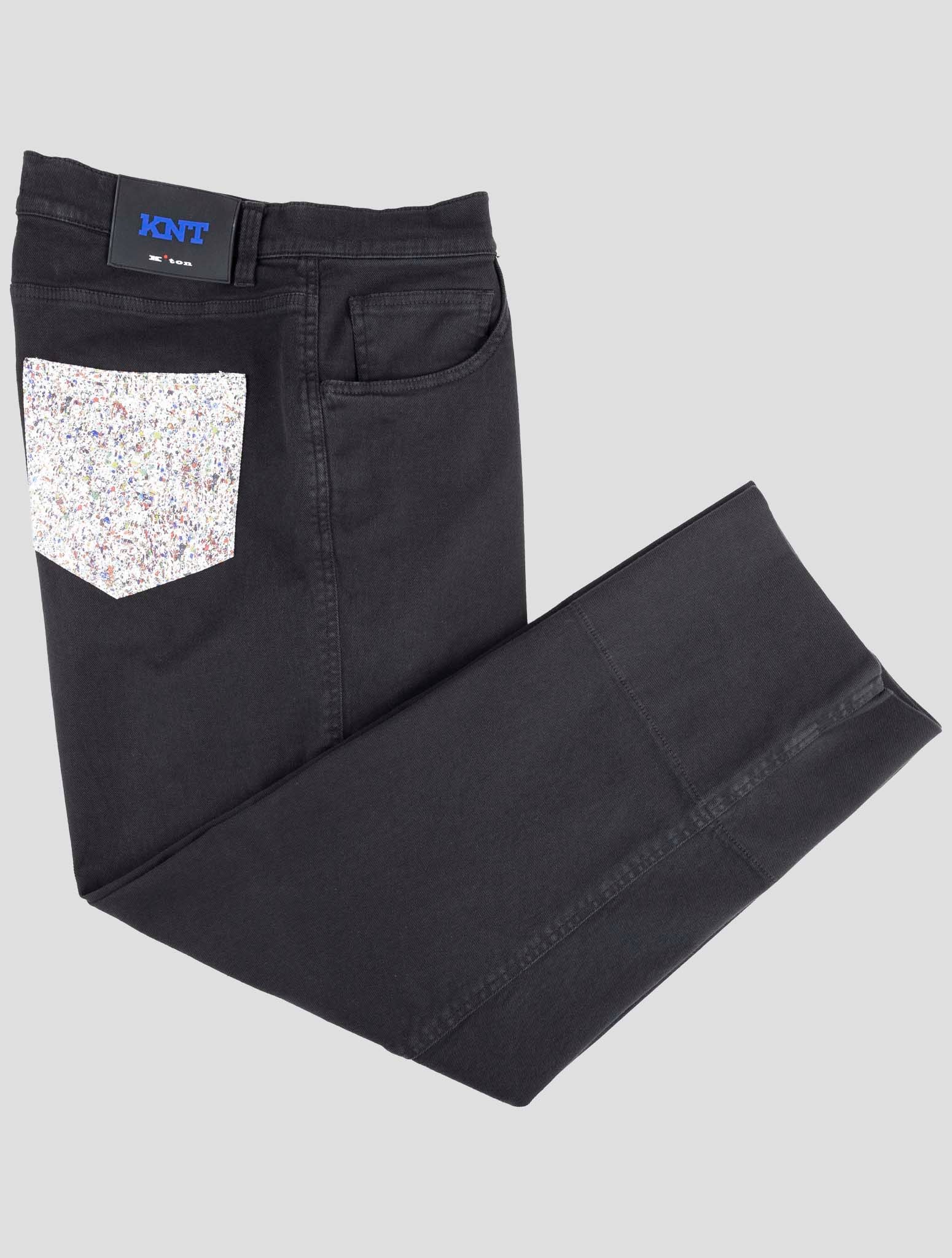 Kiton Knt Black Cotton Ea Jeans
