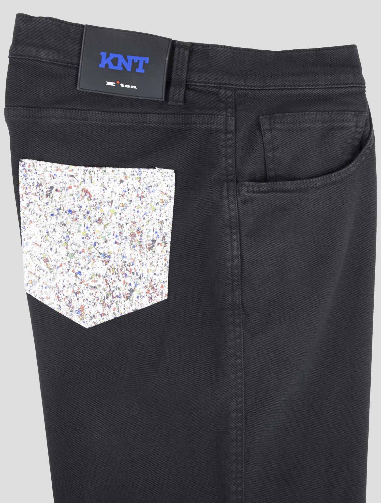 Kiton Knt Black Cotton Ea Jeans