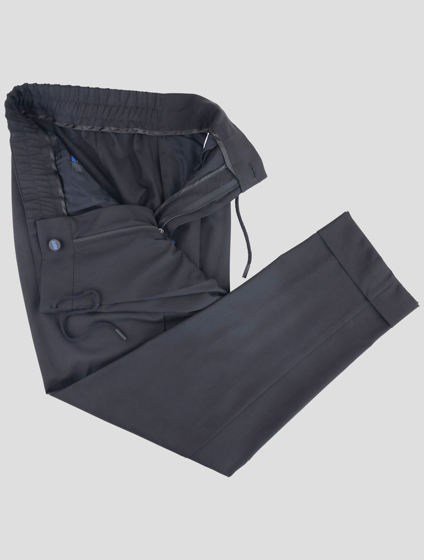Kiton Knt Black Wool Pants