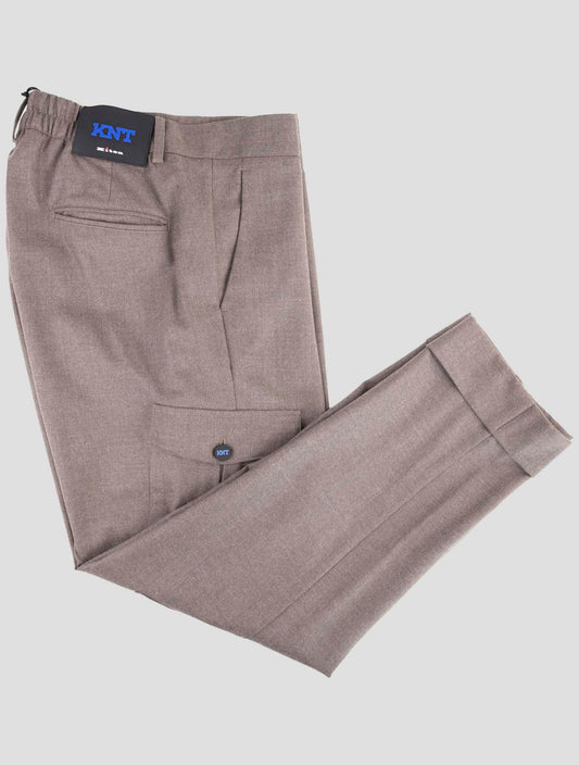 Kiton Knt Brown Virgin Wool Ea Cargo Pants