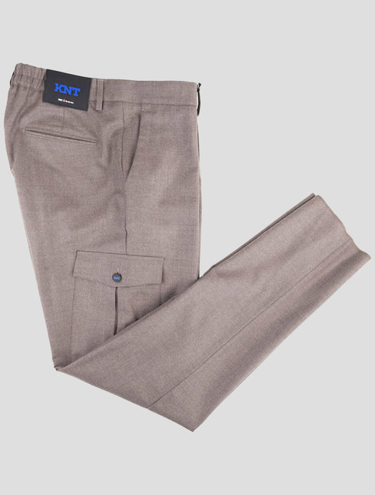 Kiton Knt Brown Virgin Wool Ea Cargo Pants