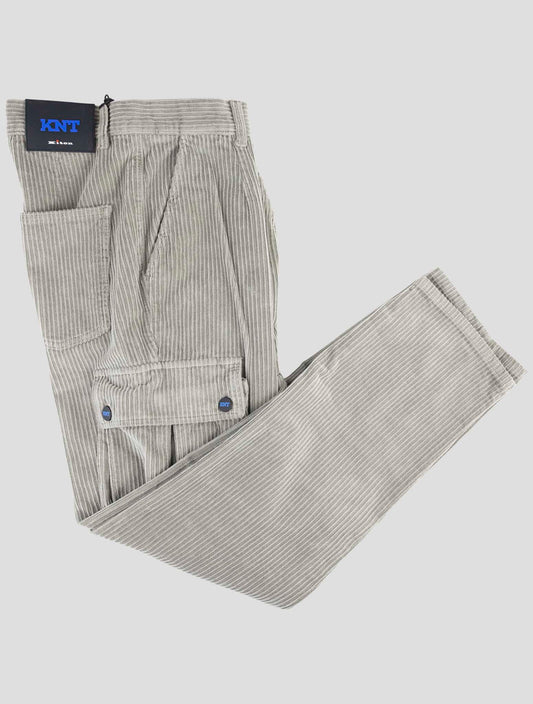 Kiton Knt Gray Cotton Ea Cargo Velvet Pants