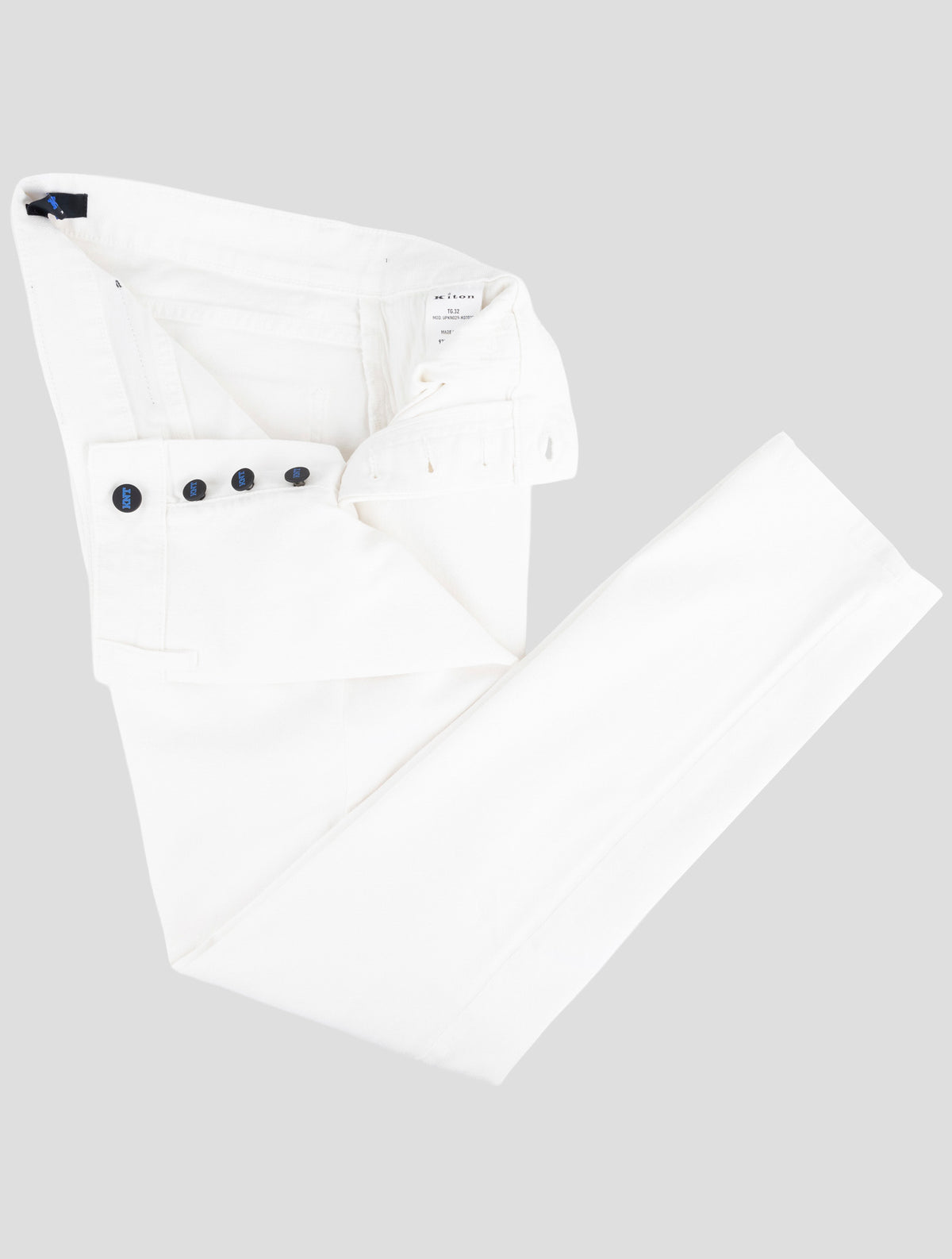 Kiton Knt White Cotton Ea Jeans