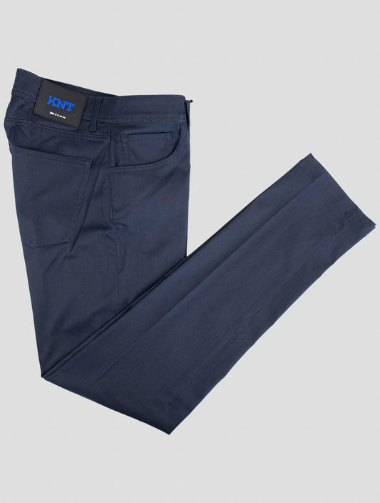 Kiton Knt Blue Cotton Pa Ea Pants