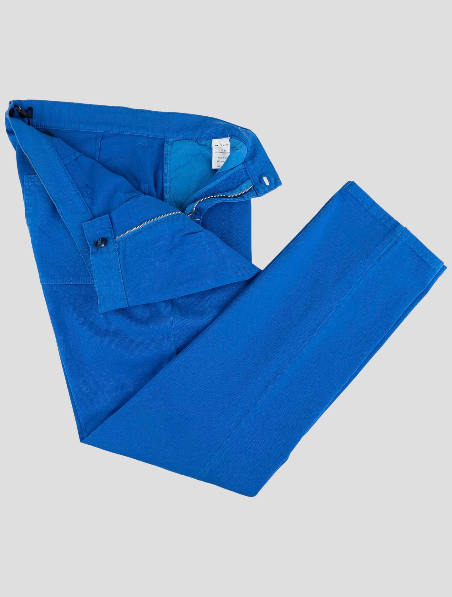 Kiton Knt Blue Cotton Ea Pants